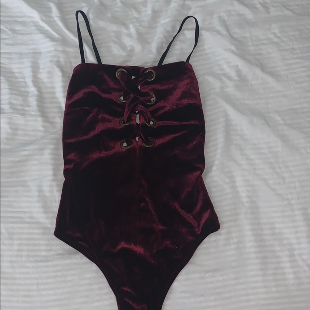 Red velvet bodysuit